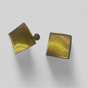 Vintage Stunning Gold plated Napier clip on ladies earrings, screw, diamond